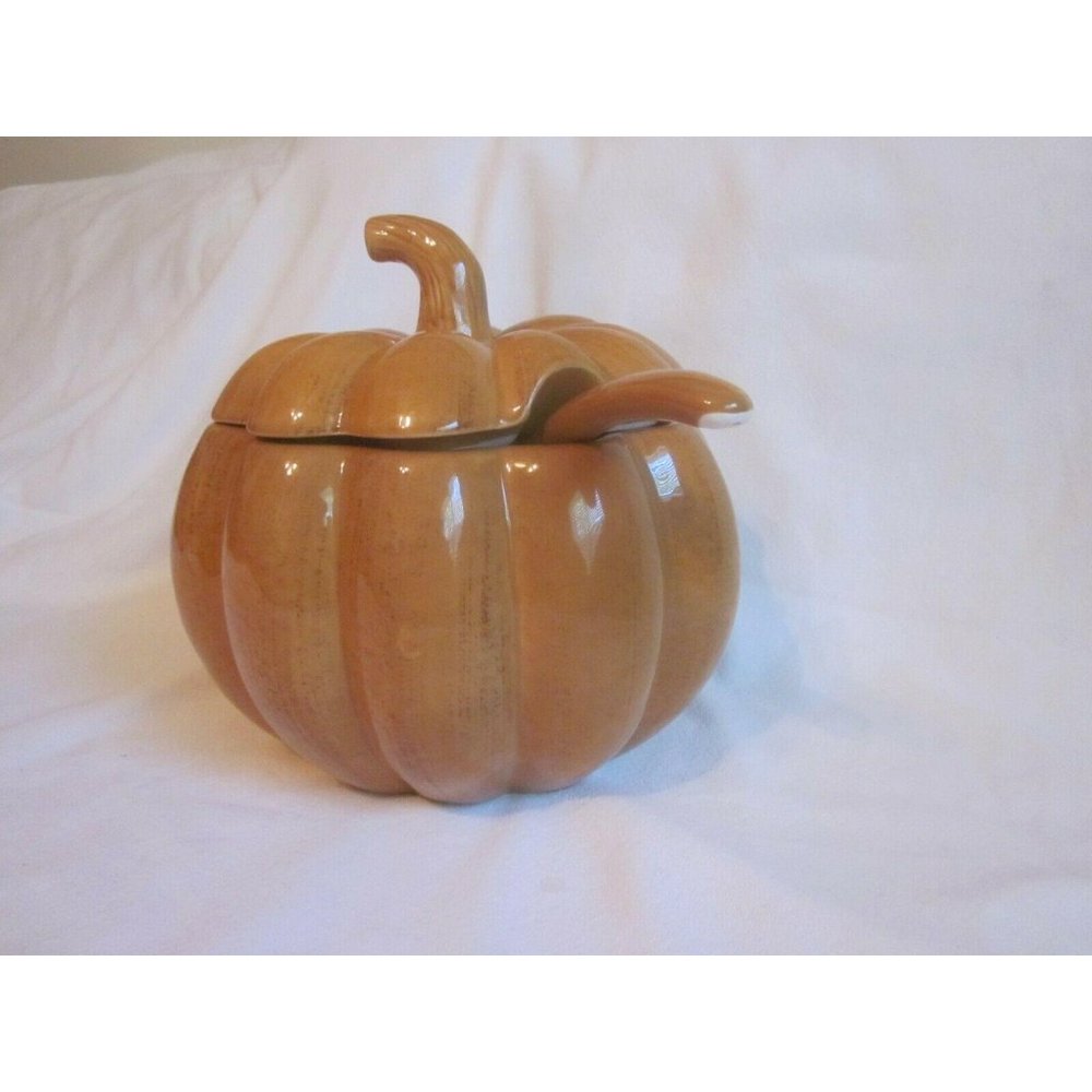 Ceramic Pumpkin Shaped Soup Taureen (Squash Bowl)